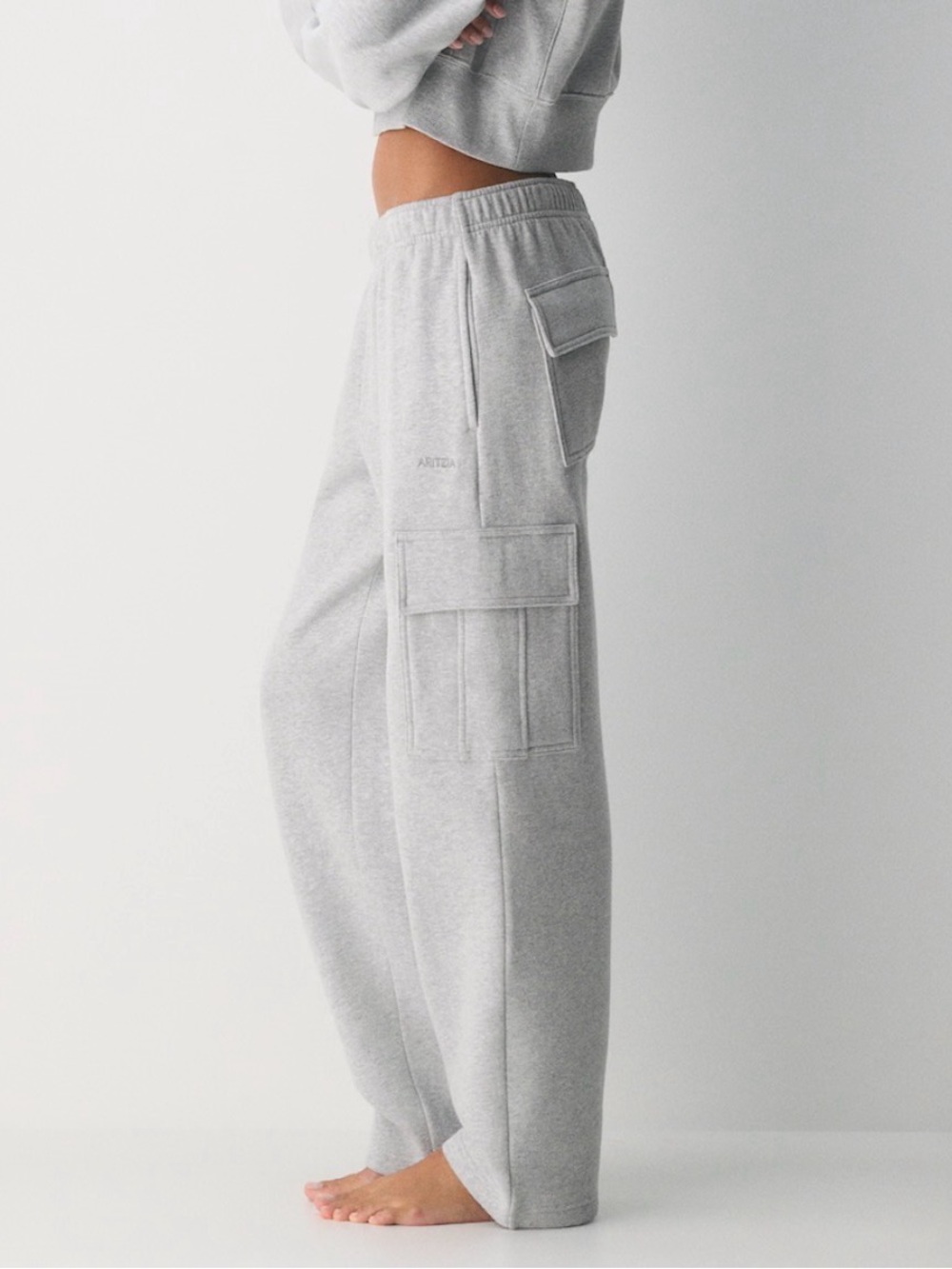 TNA Light Gray Cargo Joggers - Picture 2 of 6